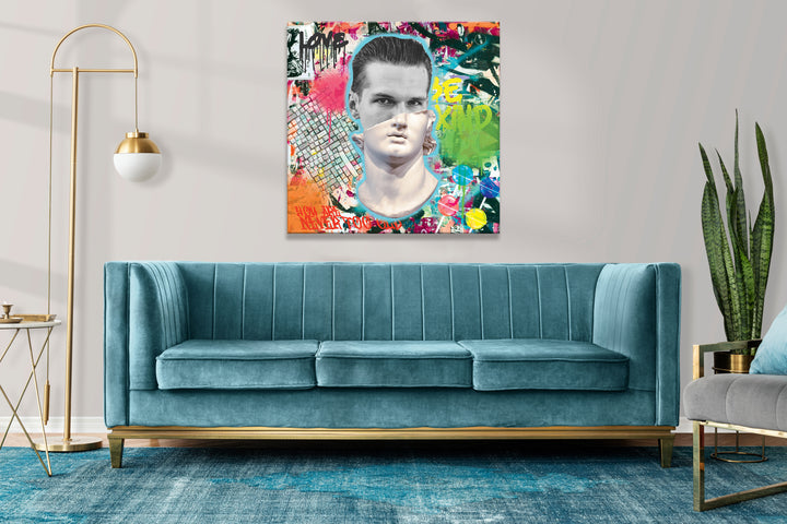 Acrylic Modern Wall Art Man - Pop Art Series - Acrylic Wall Art - Picture Photo Printing Artwork - Multiple Size Options - egraphicstore