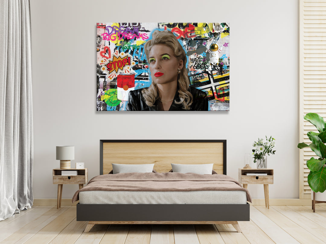 Acrylic Modern Wall Art Woman - Pop Art Series - Acrylic Wall Art - Picture Photo Printing Artwork - Multiple Size Options - egraphicstore