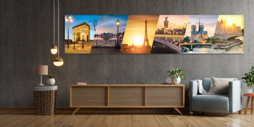 Acrylic Modern Wall Art Paris, France - Iconic World Cities Series - Modern Interior Design - Acrylic Wall Art - Picture Photo Printing Artwork - Multiple Size Options - egraphicstore