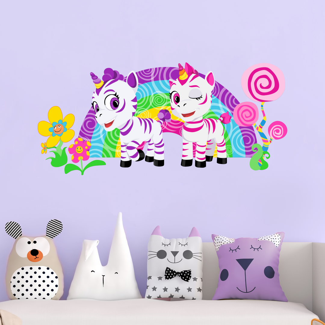 Zoonicorn Wall Decal - EGD X Zoonicorn Series - Prime Collection - Baby Girl or Boy - Nursery Wall Decal for Baby Room Decorations - Mural Wall Decal Sticker (EGDZOO013) - egraphicstore