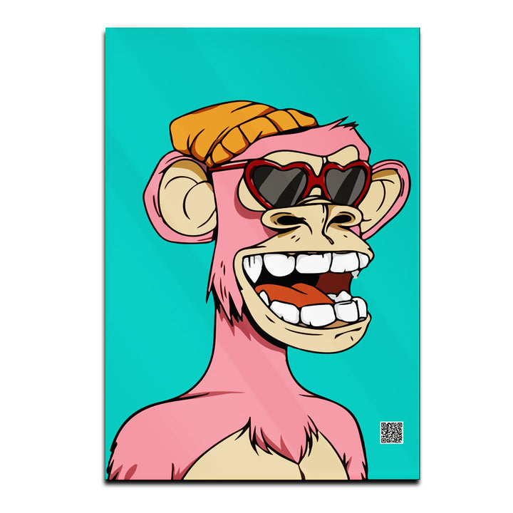 Acrylic Glass Modern Wall Art Summer Monkey - Chimpanzee Series - Interior Design - Acrylic Wall Art - Picture Photo Printing Artwork - Multiple Size Options - egraphicstore