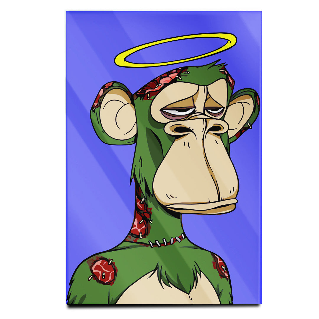 Acrylic Glass Modern Wall Art Wounded Monkey - Chimpanzee Series - Interior Design - Acrylic Wall Art - Picture Photo Printing Artwork - Multiple Size Options - egraphicstore