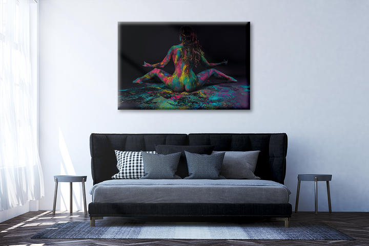 Acrylic Glass Frame Modern Wall Art, Woman Painted - Sensual Series - Interior Design - Acrylic Wall Art - Picture Photo Printing Artwork - Multiple Size Options - egraphicstore