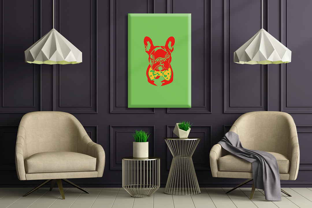 Acrylic Glass Frame Modern Wall Art Colorful French Bulldog - Abstract Animals Series - Abstract Animals Series - Interior Design - Acrylic Wall Art - Picture Photo Printing Artwork - Multipl - egraphicstore