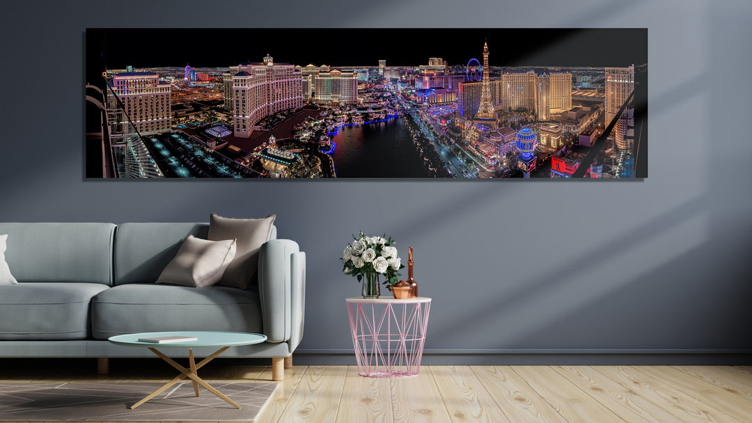 Acrylic Modern Wall Art Las Vegas At Night - Iconic World Cities Series - Modern Interior Design - Acrylic Wall Art - Picture Photo Printing Artwork - Multiple Size Options - egraphicstore