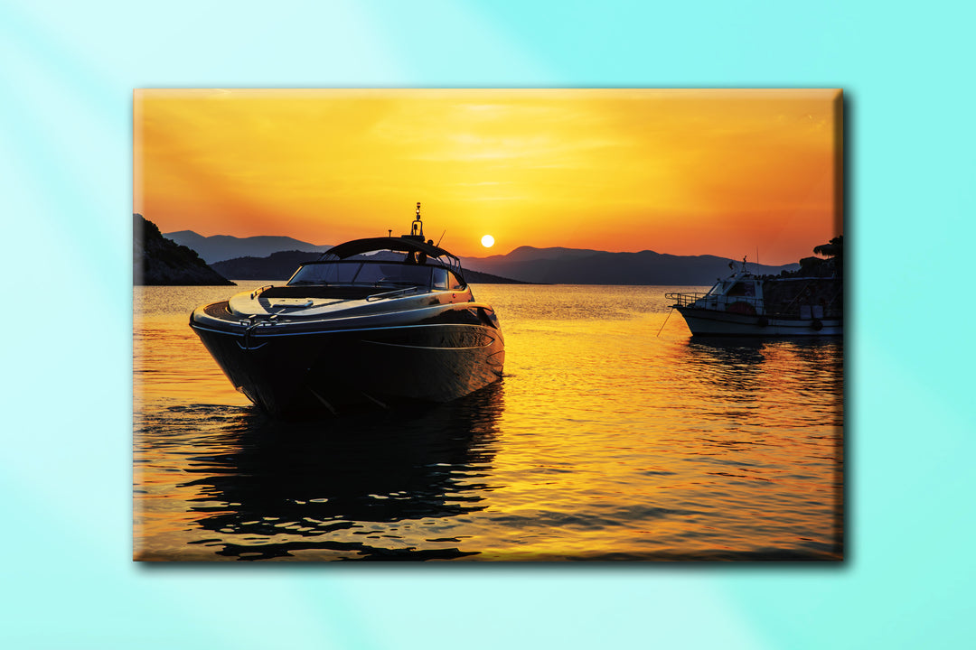 Acrylic Glass Frame Modern Wall Art, Summertime - Yatch Series - Interior Design - Acrylic Wall Art - Picture Photo Printing Artwork - Multiple Size Options - egraphicstore