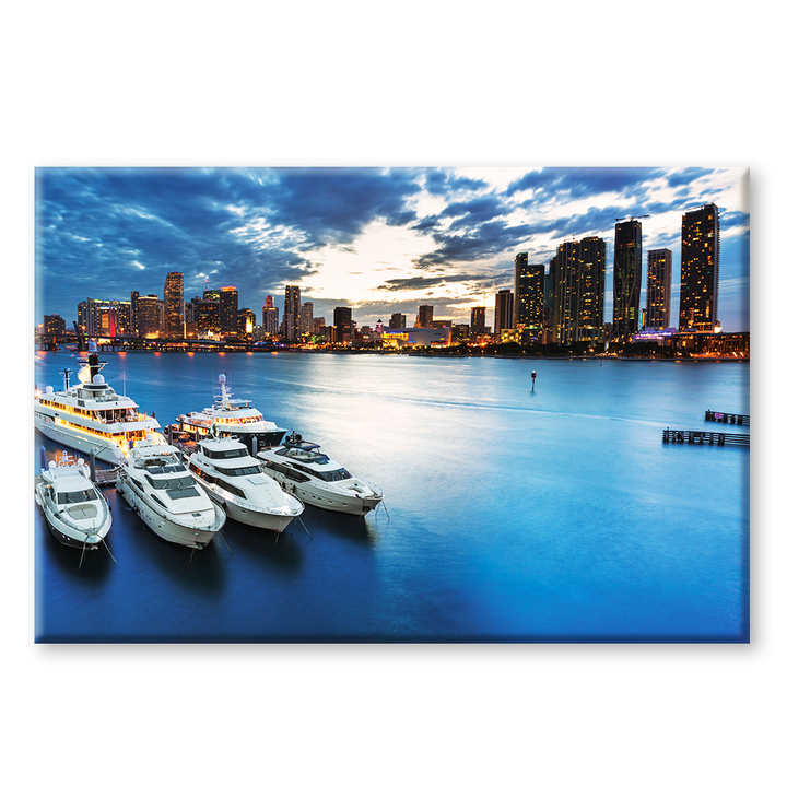 Acrylic Glass Frame Modern Wall Art, Sunset - Yatch Series - Interior Design - Acrylic Wall Art - Picture Photo Printing Artwork - Multiple Size Options - egraphicstore