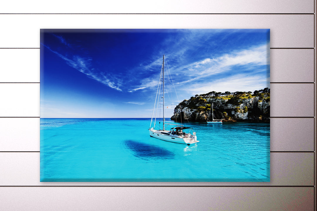 Acrylic Glass Frame Modern Wall Art, Beautiful Bay - Yatch Series - Interior Design - Acrylic Wall Art - Picture Photo Printing Artwork - Multiple Size Options - egraphicstore