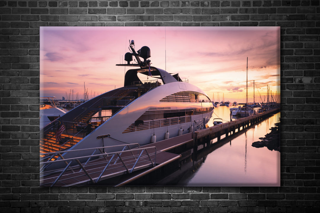 Acrylic Glass Frame Modern Wall Art, Pattaya - Yatch Series - Interior Design - Acrylic Wall Art - Picture Photo Printing Artwork - Multiple Size Options - egraphicstore