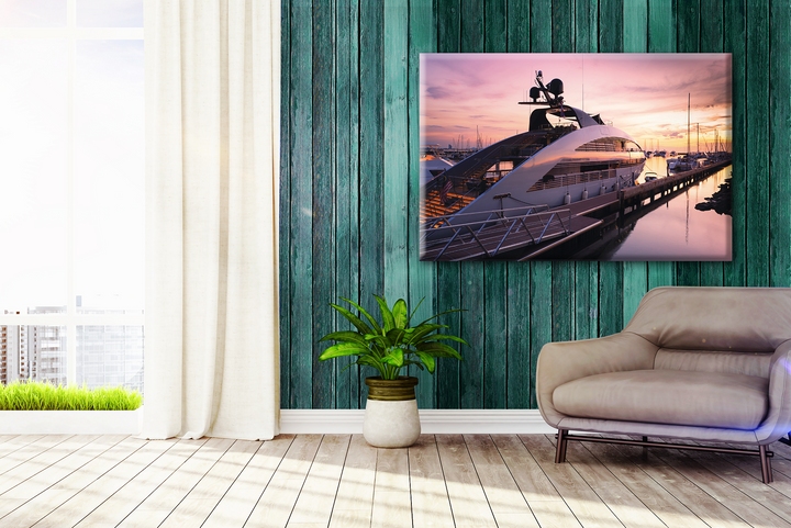Acrylic Glass Frame Modern Wall Art, Pattaya - Yatch Series - Interior Design - Acrylic Wall Art - Picture Photo Printing Artwork - Multiple Size Options - egraphicstore
