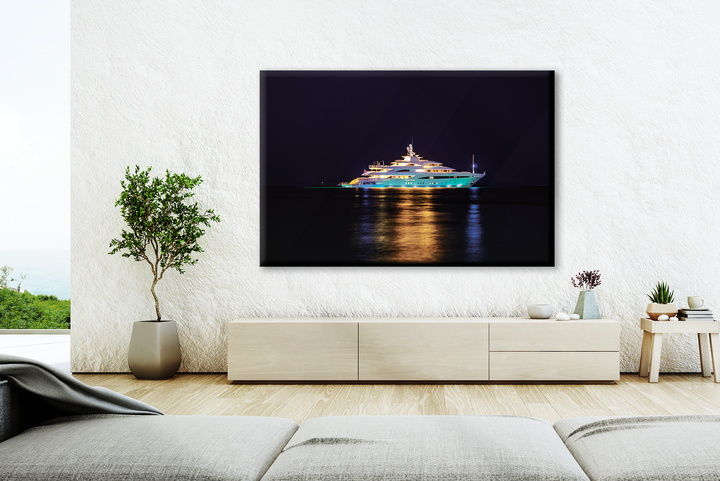 Acrylic Glass Frame Modern Wall Art, Gulf Sea - Yatch Series - Interior Design - Acrylic Wall Art - Picture Photo Printing Artwork - Multiple Size Options - egraphicstore