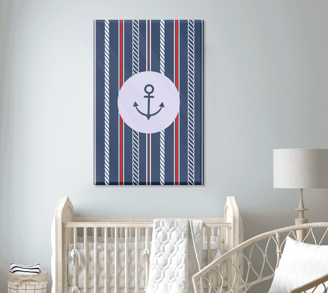Acrylic Modern Wall Nautical Anchor - Children's Acrylic Series - Acrylic Wall Art - Picture Photo Printing Artwork - Acrylic Wall for Baby Room Decorations - Multiple Size Options - egraphicstore