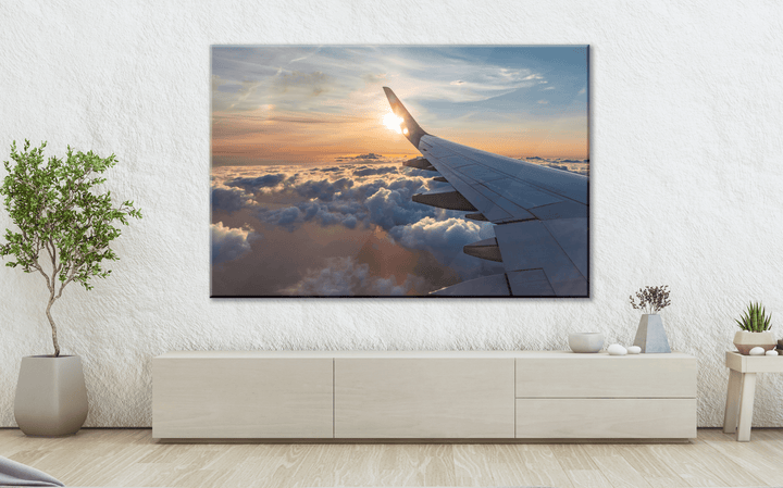 Acrylic Glass Frame Modern Wall Art, View From The Window - Airplane Series - Interior Design - Acrylic Wall Art - Picture Photo Printing Artwork - Multiple Size Options - egraphicstore