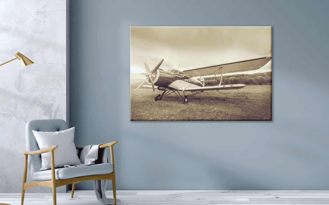Acrylic Glass Frame Modern Wall Art, Retro Aircraft - Airplane Series - Interior Design - Acrylic Wall Art - Picture Photo Printing Artwork - Multiple Size Options - egraphicstore