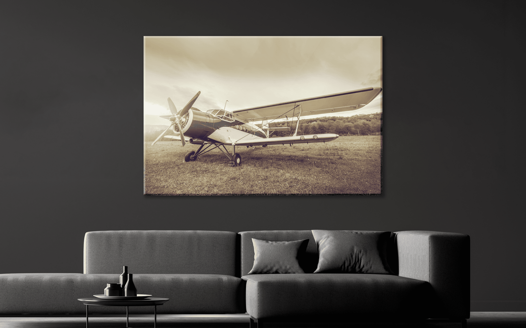 Acrylic Glass Frame Modern Wall Art, Retro Aircraft - Airplane Series - Interior Design - Acrylic Wall Art - Picture Photo Printing Artwork - Multiple Size Options - egraphicstore