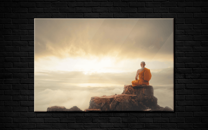 Acrylic Glass Frame Modern Wall Art, Buddhist Monk - Religion Series - Interior Design - Acrylic Wall Art - Picture Photo Printing Artwork - Multiple Size Options - egraphicstore