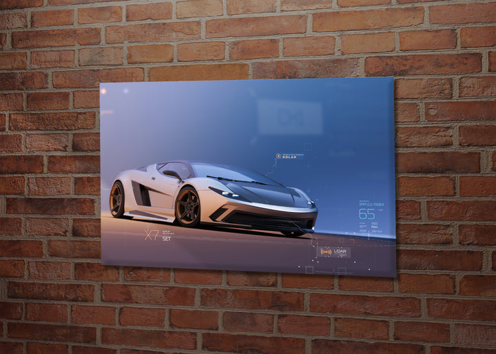 Acrylic Glass Frame Modern Wall Art Car Diagnostics Display - Emblematic Cars Series - Interior Design - Acrylic Wall Art - Picture Photo Printing Artwork - Multiple Size Options - egraphicstore