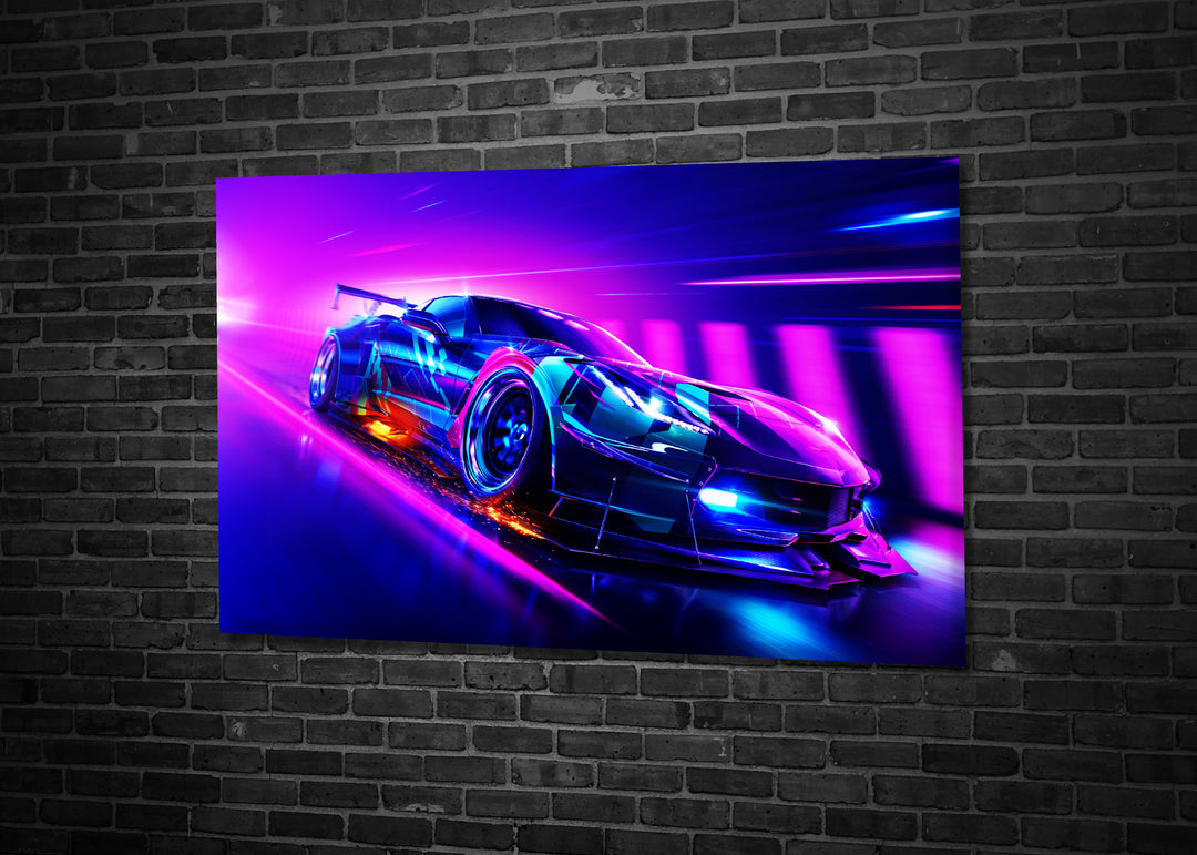 Acrylic Glass Frame Modern Wall Art High-Speed Car - Emblematic Cars Series - Interior Design - Acrylic Wall Art - Picture Photo Printing Artwork - Multiple Size Options - egraphicstore