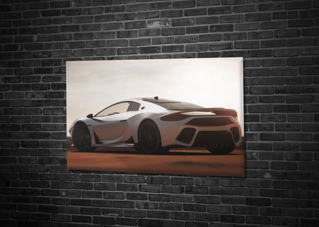 Acrylic Glass Frame Modern Wall Art Luxury Car At Sunset  - Emblematic Cars Series - Interior Design - Acrylic Wall Art - Picture Photo Printing Artwork - Multiple Size Options - egraphicstore