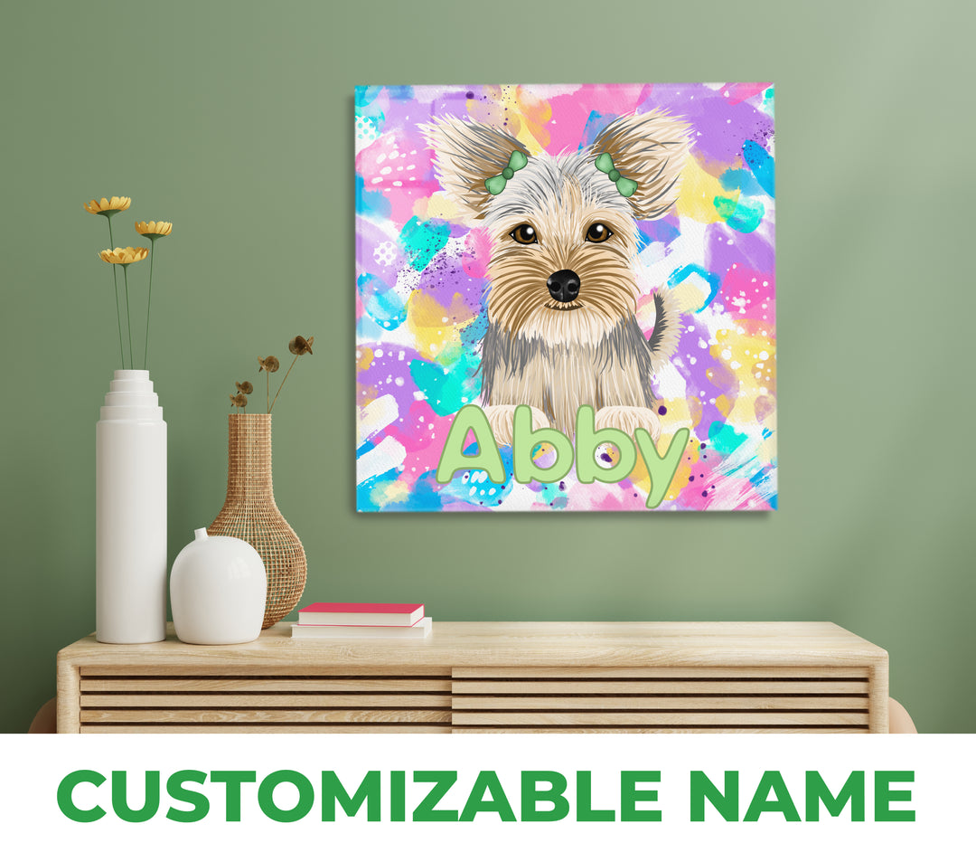 Custom Name of Your Pet: Yorkshire Terrier - Portait Pet Series - Multiple Size Options - egraphicstore