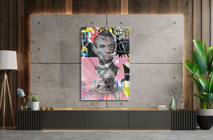 Acrylic Modern Wall Art Lincoln - Pop Art Series - Acrylic Wall Art - Picture Photo Printing Artwork - Multiple Size Options - egraphicstore