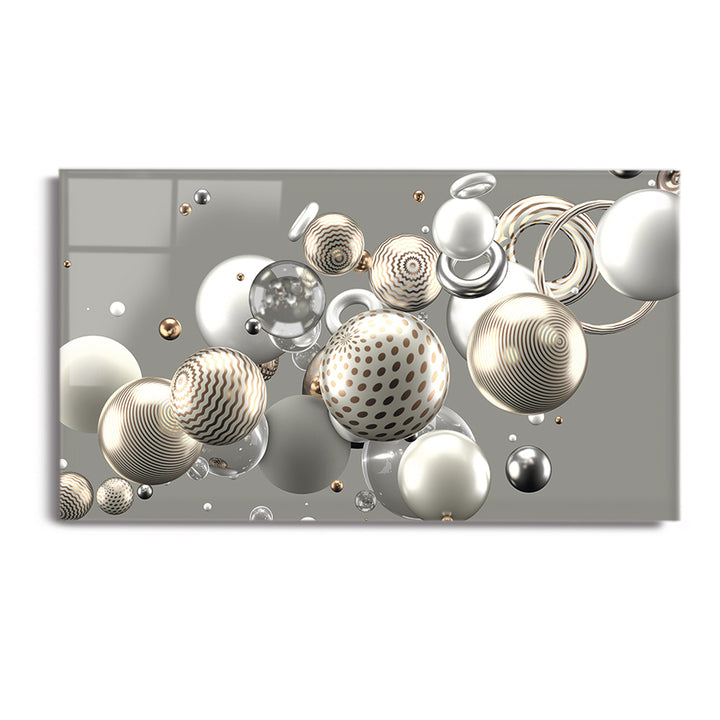 Acrylic Modern Wall Silver Balls - Spheres Series - Acrylic Wall Art - Picture Photo Printing Artwork - Multiple Size Options - egraphicstore