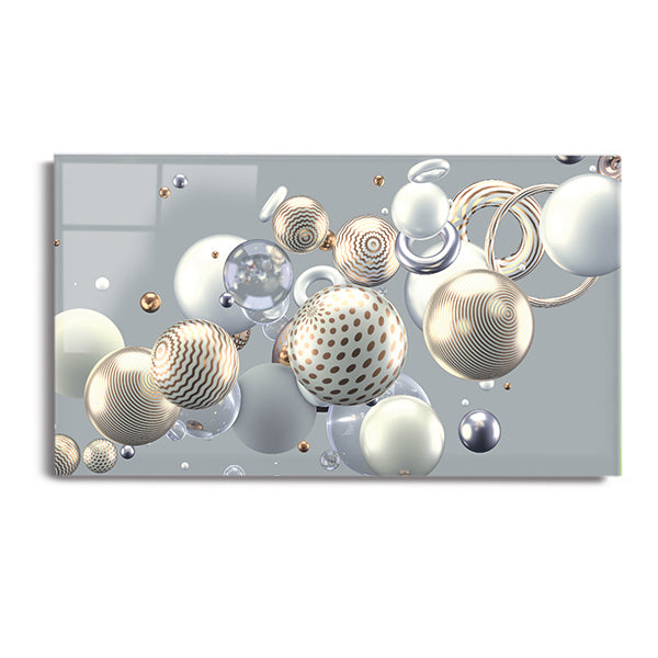 Acrylic Modern Wall White Balls - Spheres Series - Acrylic Wall Art - Picture Photo Printing Artwork - Multiple Size Options - egraphicstore