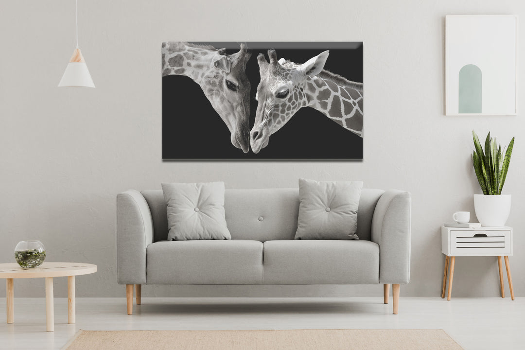 Acrylic Modern Wall Art Giraffe - Animals In The Wild Black and White Series - Interior Design NFT - Acrylic Wall Art - Picture Photo Printing Artwork - Multiple Size Options - egraphicstore