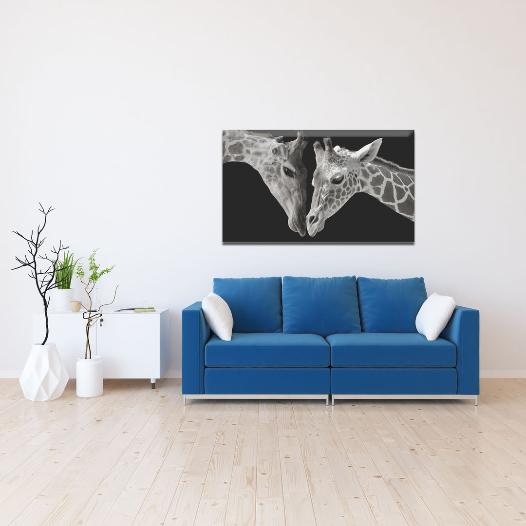 Acrylic Modern Wall Art Giraffe - Animals In The Wild Black and White Series - Interior Design NFT - Acrylic Wall Art - Picture Photo Printing Artwork - Multiple Size Options - egraphicstore