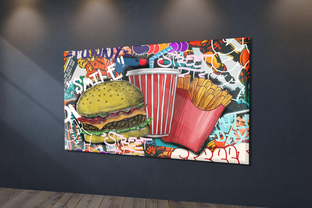 Acrylic Modern Wall Art Fast Food - Pop Art Series - Acrylic Wall Art - Picture Photo Printing Artwork - Multiple Size Options - egraphicstore