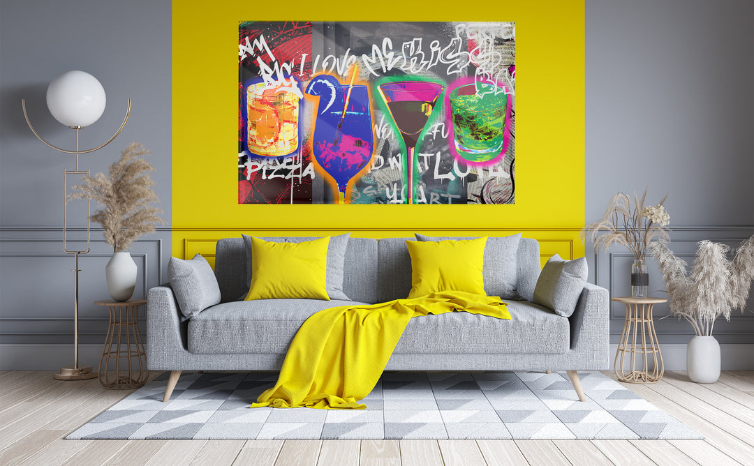 Acrylic Modern Wall Art Coctails - Pop Art Series - Acrylic Wall Art - Picture Photo Printing Artwork - Multiple Size Options - egraphicstore