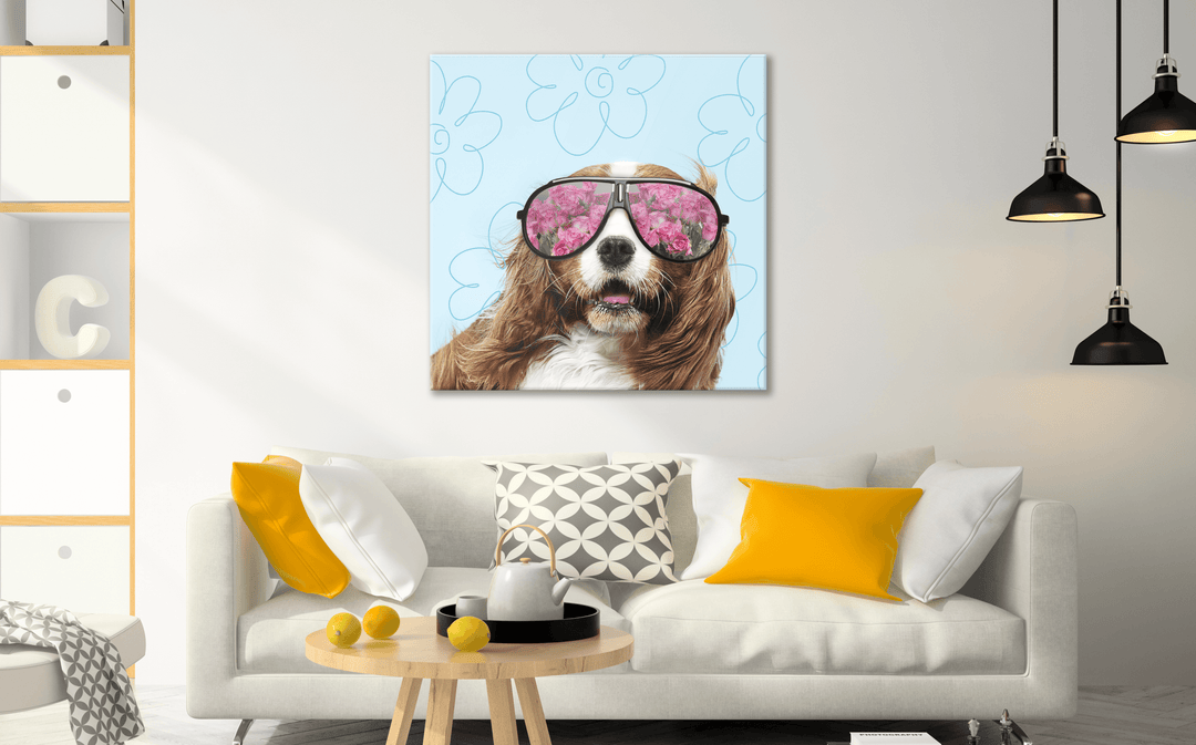 Acrylic Glass Frame Modern Wall Art, Cavalier King - Portait Pet Series - Interior Design - Acrylic Wall Art - Picture Photo Printing Artwork - Multiple Size Options - egraphicstore