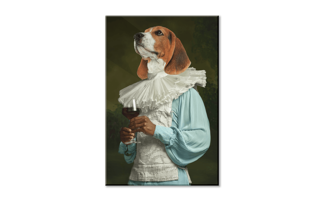 Acrylic Glass Frame Modern Wall Art, Royal Beagle - Portait Pet Series - Interior Design - Acrylic Wall Art - Picture Photo Printing Artwork - Multiple Size Options - egraphicstore
