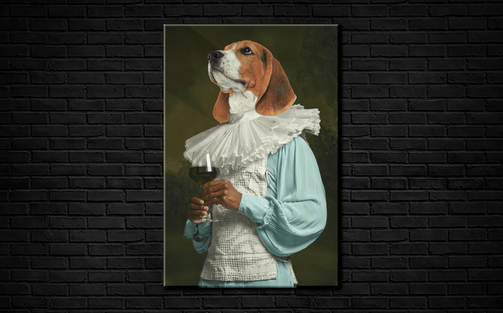 Acrylic Glass Frame Modern Wall Art, Royal Beagle - Portait Pet Series - Interior Design - Acrylic Wall Art - Picture Photo Printing Artwork - Multiple Size Options - egraphicstore
