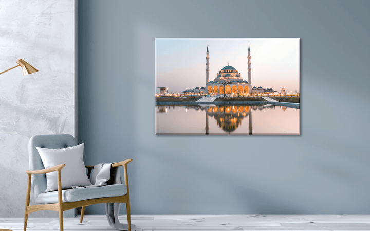 Acrylic Glass Frame Modern Wall Art, Sharjah New Mosque - Religion Series - Interior Design - Acrylic Wall Art - Picture Photo Printing Artwork - Multiple Size Options - egraphicstore