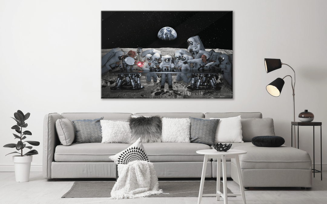 Acrylic Modern Wall Art L'ultima cena Astronauts - Astronaut Series - Interior Design - Acrylic Wall Art - Picture Photo Printing Artwork - Multiple Size Options - egraphicstore