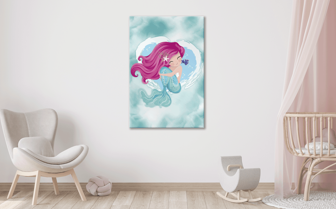 Acrylic Frame Modern Mermaid Wall Art - Girly Series - Interior Design - Acrylic Wall Art - Photo Printing - Multiple Size Options - egraphicstore