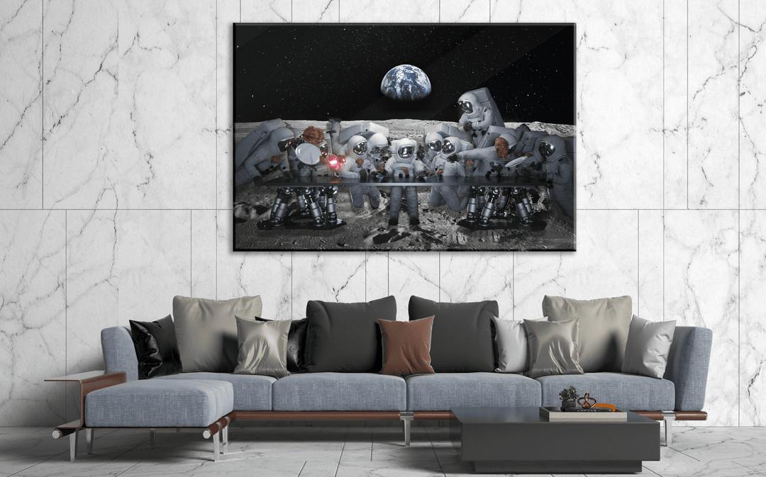 Acrylic Modern Wall Art L'ultima cena Astronauts - Astronaut Series - Interior Design - Acrylic Wall Art - Picture Photo Printing Artwork - Multiple Size Options - egraphicstore