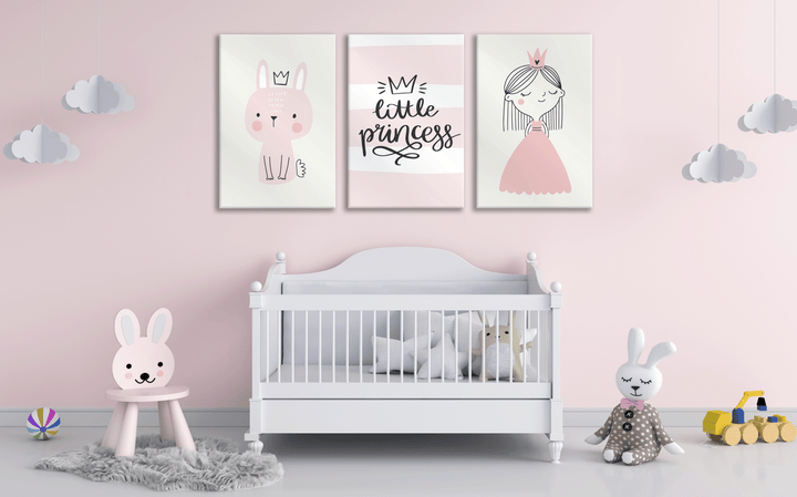 Acrylic Frame Modern Wall Art Set of 3: Little Princess - Girly Series - Interior Design - Acrylic Wall Art - Photo Printing - Multiple Size Options - egraphicstore