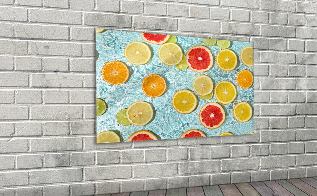 Acrylic Glass Frame Modern Wall Art, Citrics - Fruits Series - Interior Design - Acrylic Wall Art - Picture Photo Printing Artwork - Multiple Size Options - egraphicstore