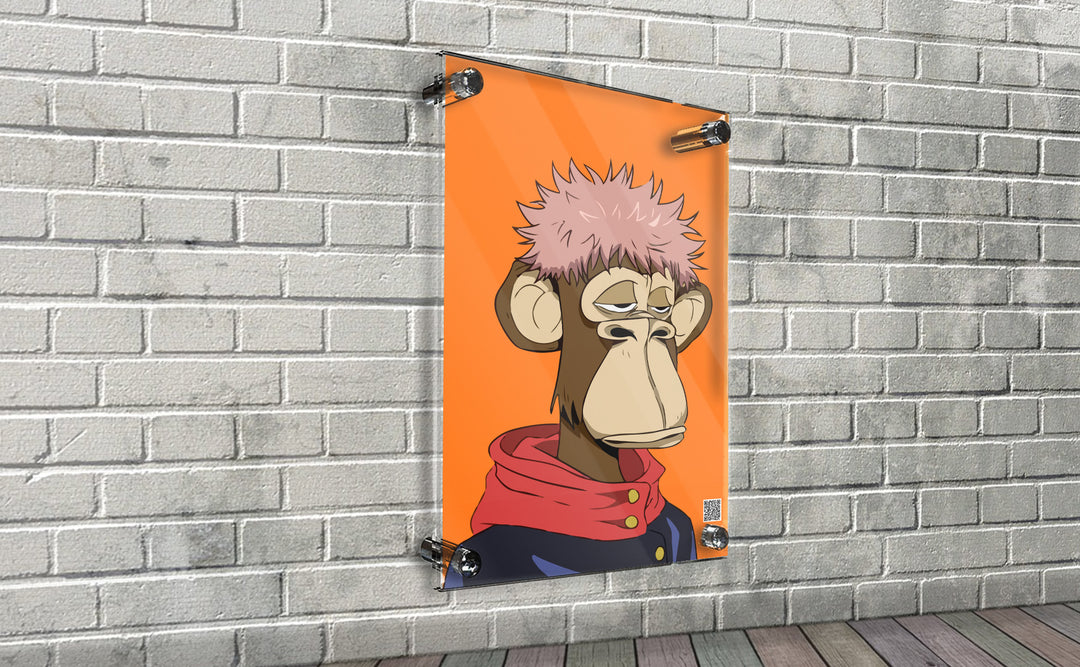 Acrylic Modern Wall Bored Monkey - Chimpanzee Series - Interior Design - Acrylic Wall Art - Picture Photo Printing Artwork - Multiple Size Options - egraphicstore