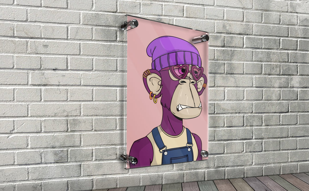 Acrylic Glass My With Overodern Wall Art Monkeall - Chimpanzee Series - Interior Design - Acrylic Wall Art - Picture Photo Printing Artwork - Multiple Size Options - egraphicstore