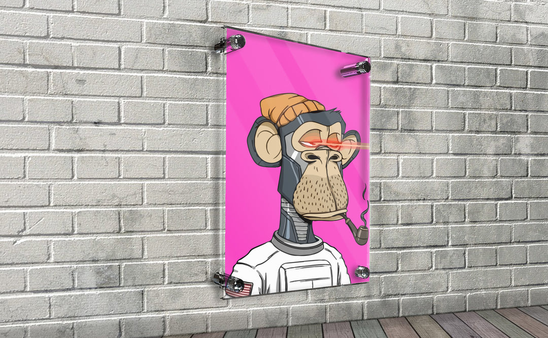 Acrylic Modern Wall Laser Monkey - Chimpanzee Series - Interior Design - Acrylic Wall Art - Picture Photo Printing Artwork - Multiple Size Options - egraphicstore