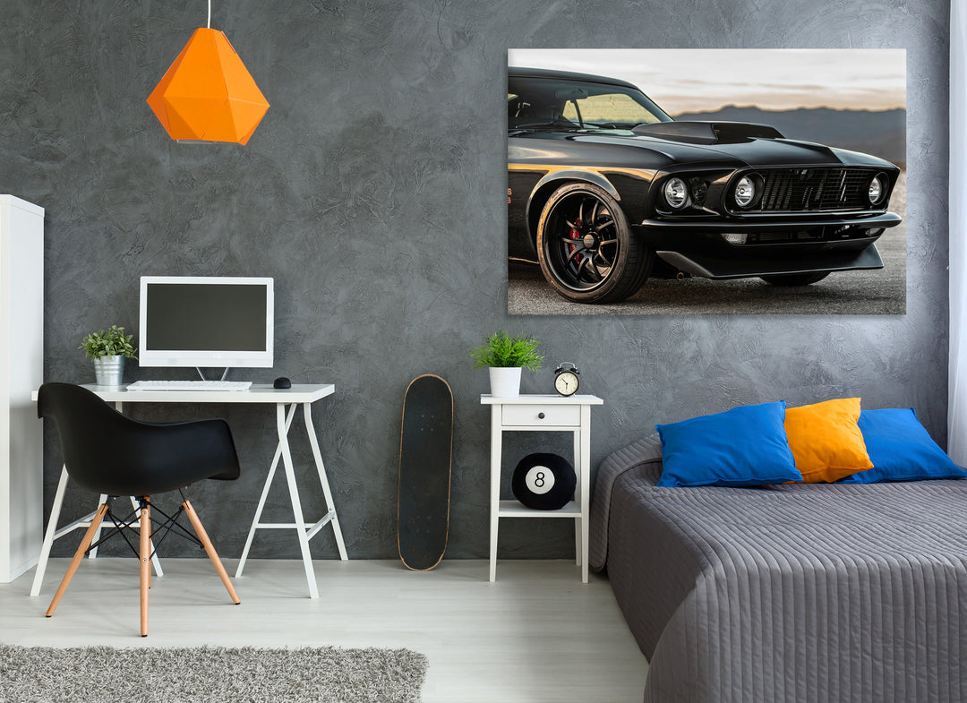 Acrylic Glass Frame Modern Wall Art Sports Car At Sunset - Emblematic Cars Series - Interior Design - Acrylic Wall Art - Picture Photo Printing Artwork - Multiple Size Options - egraphicstore