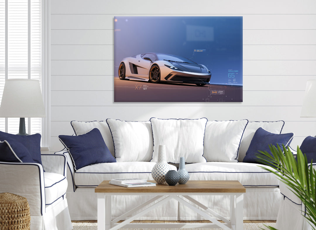 Acrylic Glass Frame Modern Wall Art Car Diagnostics Display - Emblematic Cars Series - Interior Design - Acrylic Wall Art - Picture Photo Printing Artwork - Multiple Size Options - egraphicstore