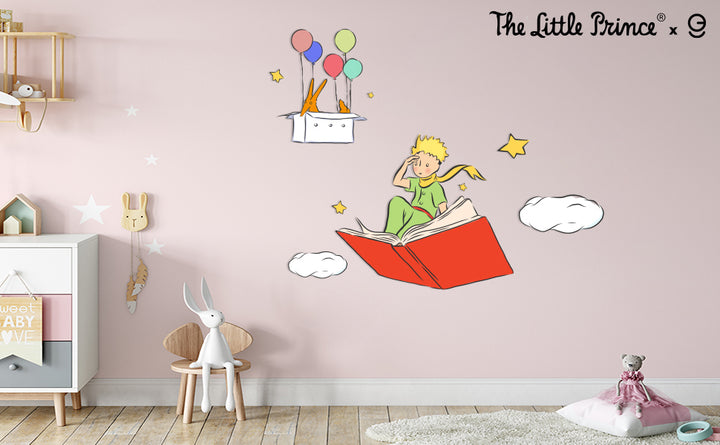 The Little Prince Wall Decal - EGD X The Little Prince Series - Prime Collection - Baby Girl or Boy - Nursery Wall Decal for Baby Room Decorations - Mural Wall Decal Sticker (EGDLP012) - egraphicstore