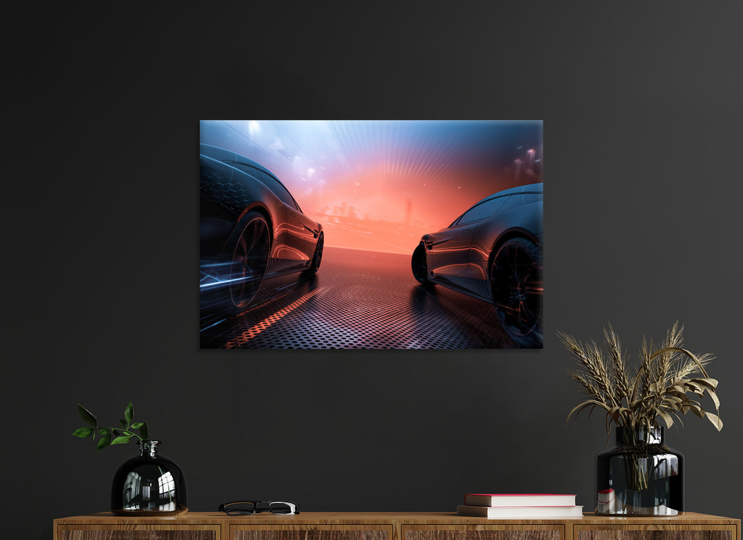 Acrylic Glass Frame Modern Wall Art Futuristic Concept - Emblematic Cars Series - Interior Design - Acrylic Wall Art - Picture Photo Printing Artwork - Multiple Size Options - egraphicstore