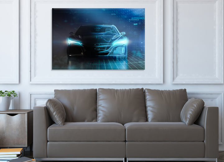 Acrylic Glass Frame Modern Wall Art Behind The Technology - Emblematic Cars Series - Interior Design - Acrylic Wall Art - Picture Photo Printing Artwork - Multiple Size Options - egraphicstore