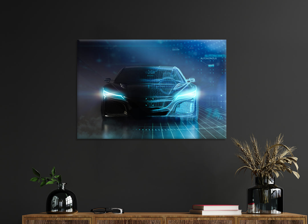 Acrylic Glass Frame Modern Wall Art Behind The Technology - Emblematic Cars Series - Interior Design - Acrylic Wall Art - Picture Photo Printing Artwork - Multiple Size Options - egraphicstore