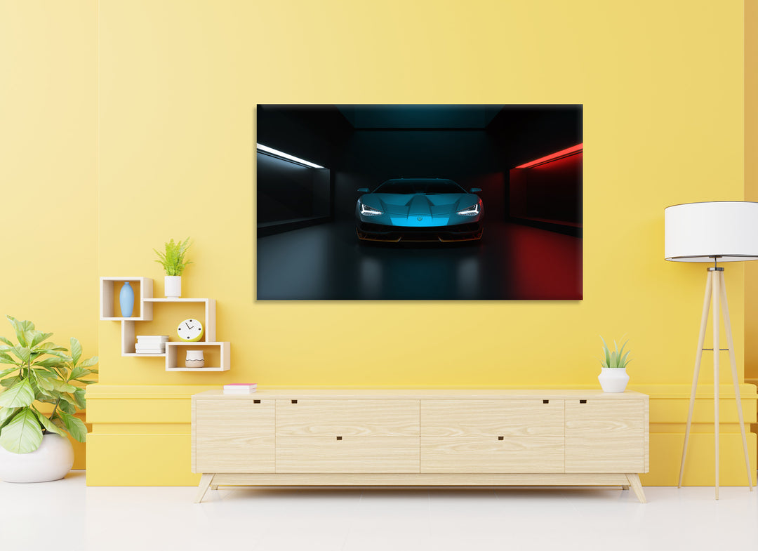 Acrylic Glass Frame Modern Wall Art Modern Sport Car  - Emblematic Cars Series - Interior Design - Acrylic Wall Art - Picture Photo Printing Artwork - Multiple Size Options - egraphicstore